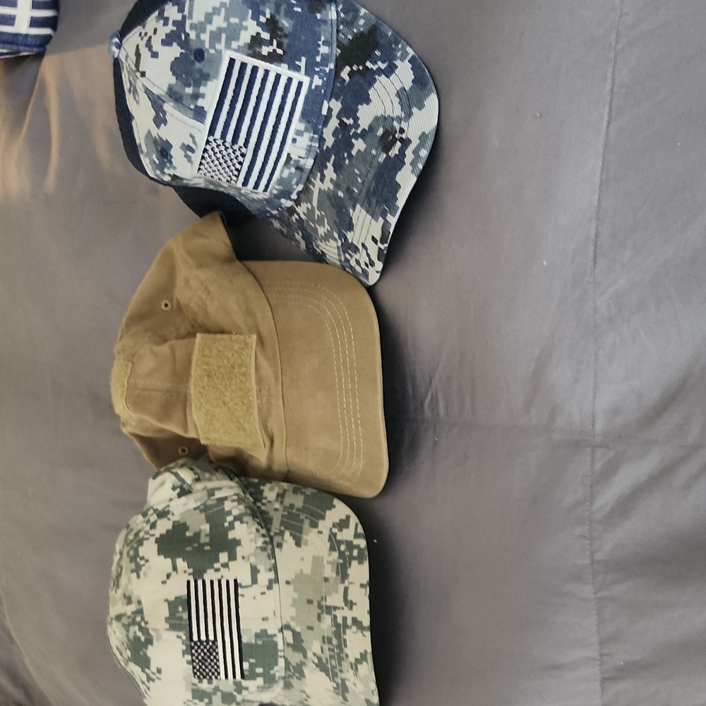 3 patriotic ball caps